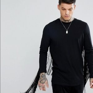 Black Longsleeve with Fringes